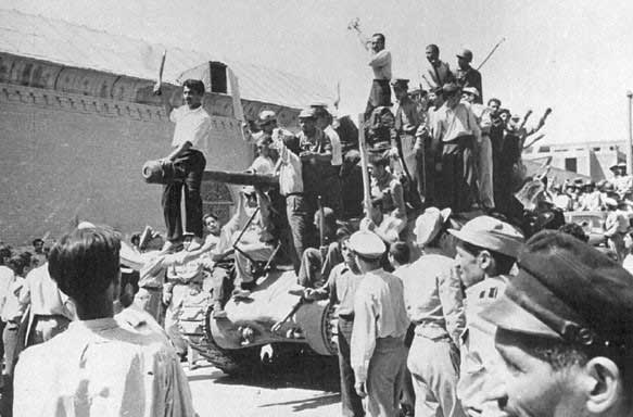 Coup supporters celebrate victory in Tehran