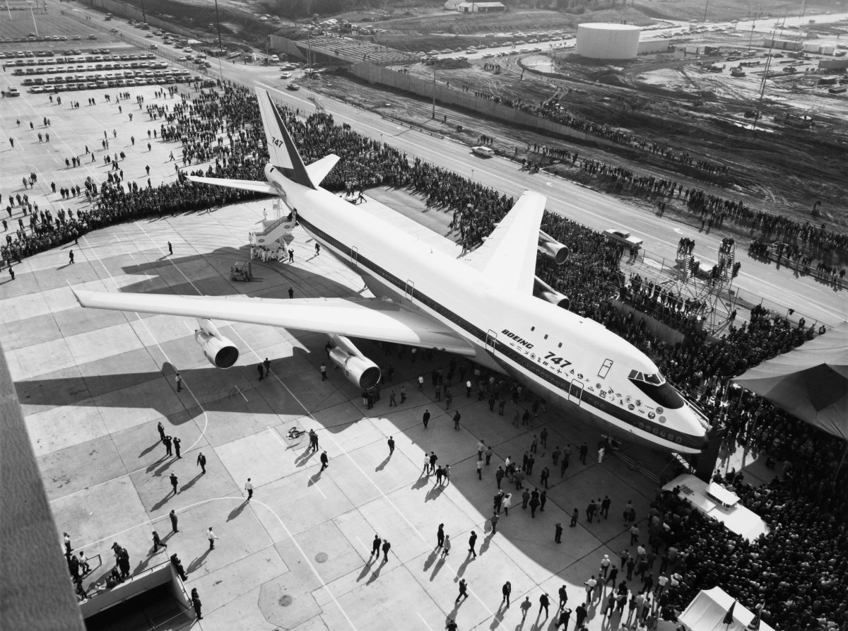 The Boeing 747 being displayed to the public for the first time