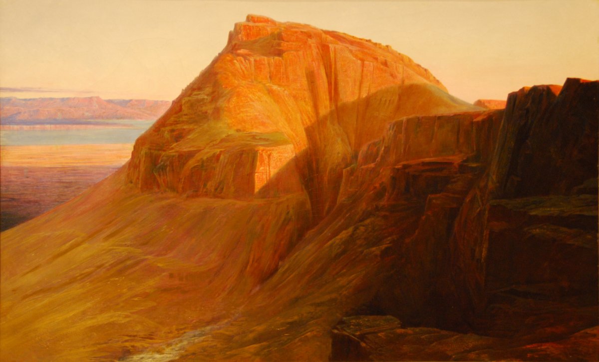 Masada on the Dead Sea, Edward Lear, 1858