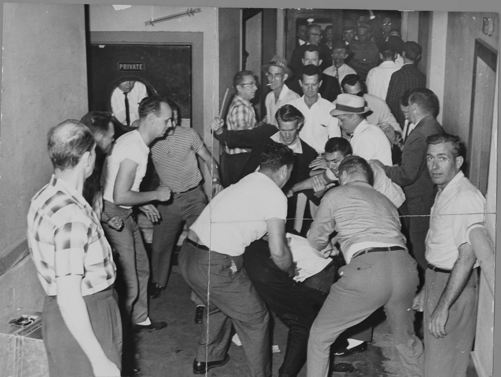 Mob beats Freedom Riders in Birmingham, Alabama