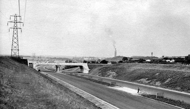 First section of the M1 Motorway nearing completion