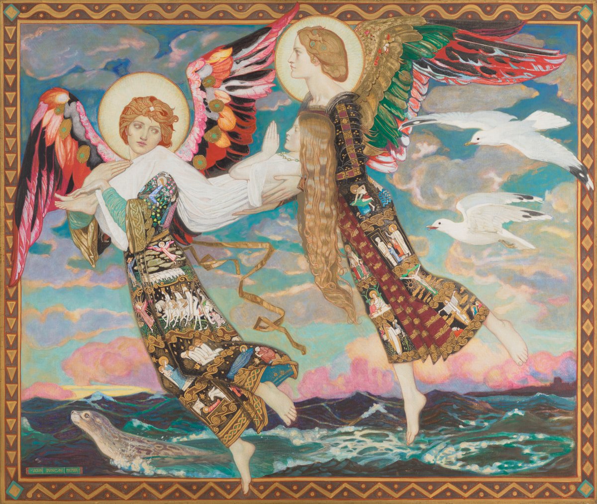 St. Brigid being carried away by angels