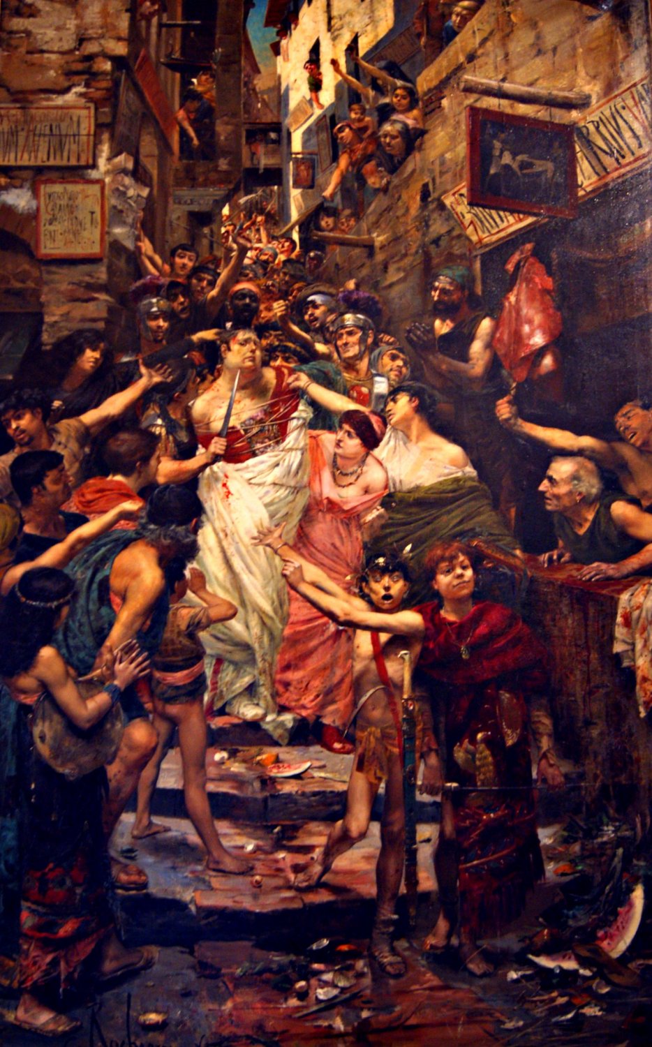 Vitellius dragged into the streets and killed