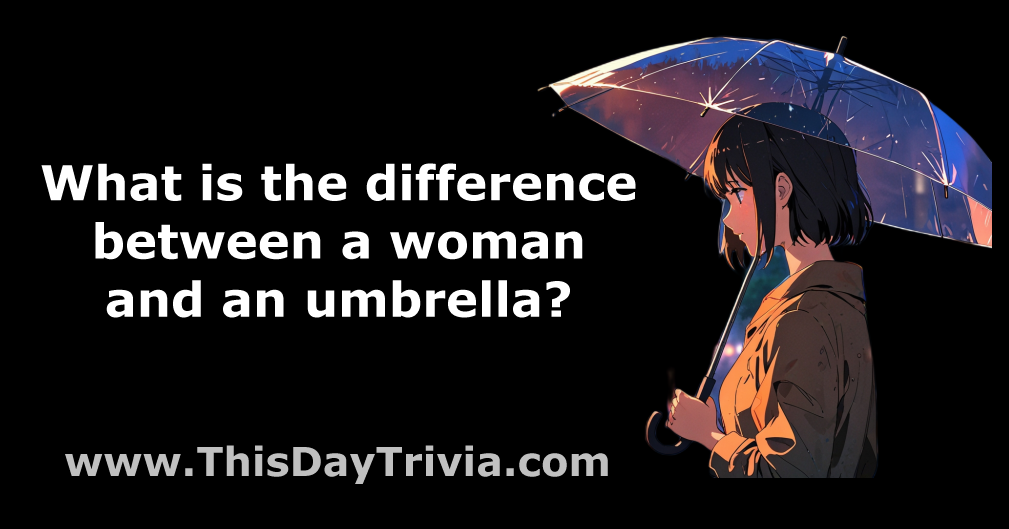 What is the difference between a woman and an umbrella?