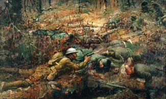 Sgt. York in Battle - by Frank Schoonover