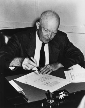 Dwight D. Eisenhower Signing the Civil Rights Act