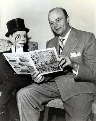 Bergen with dummy Charlie McCarthy