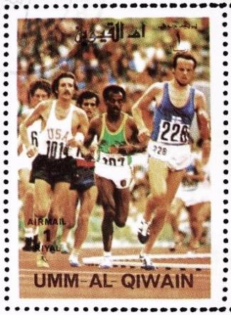 Shorter (left) during the 1972 Olympics