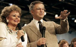 Bakker with wife Tammy Faye