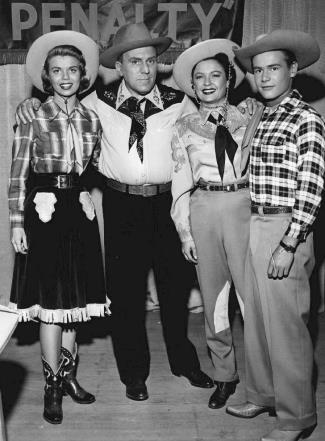 Lugene Sanders (Babs), William Bendix (Riley), Marjorie Reynolds (wife Peg), Wesley Morgan (Junior).