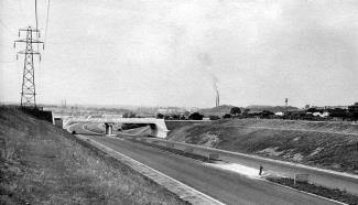 First section of the M1 Motorway nearing completion