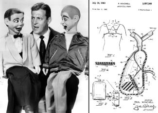 Winchell with Jerry Mahoney (left) and Nucklehead Smiff (right)