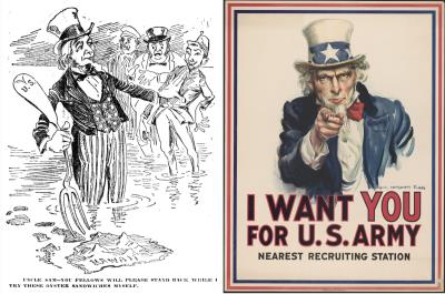 Early depictions of Uncle Sam